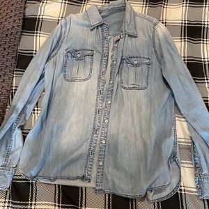 Blue button down